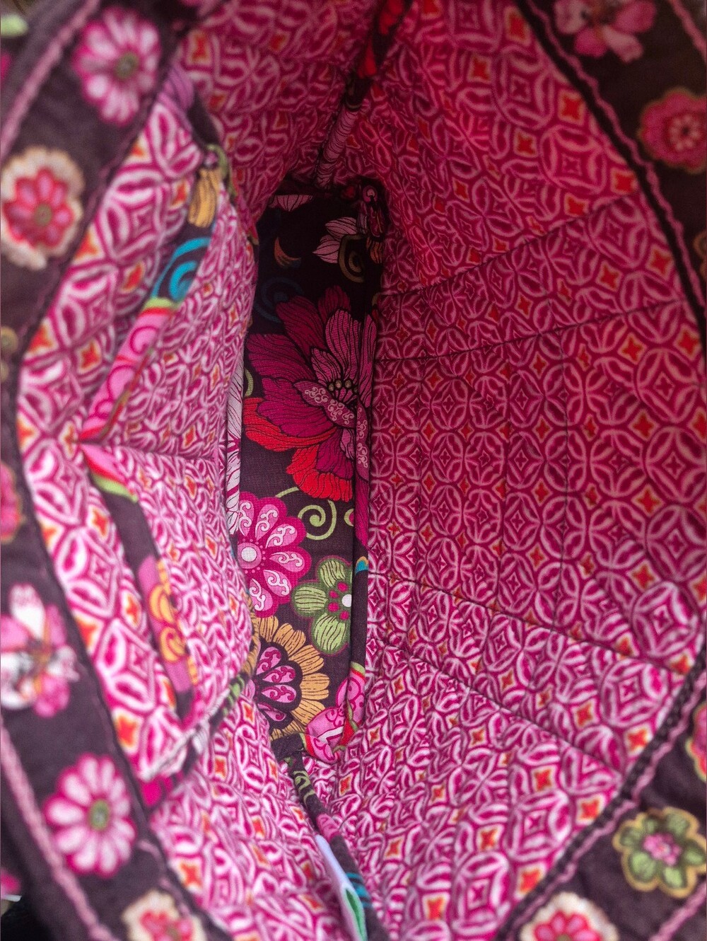 Vera Bradley Mod Floral Pink Tic Tac Tote Shoulder Bag - Picture 5 of 7